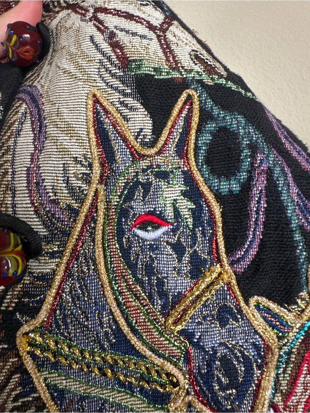 Vintage Daniel K Horse Tapestry Jacket - Picture 14 of 16